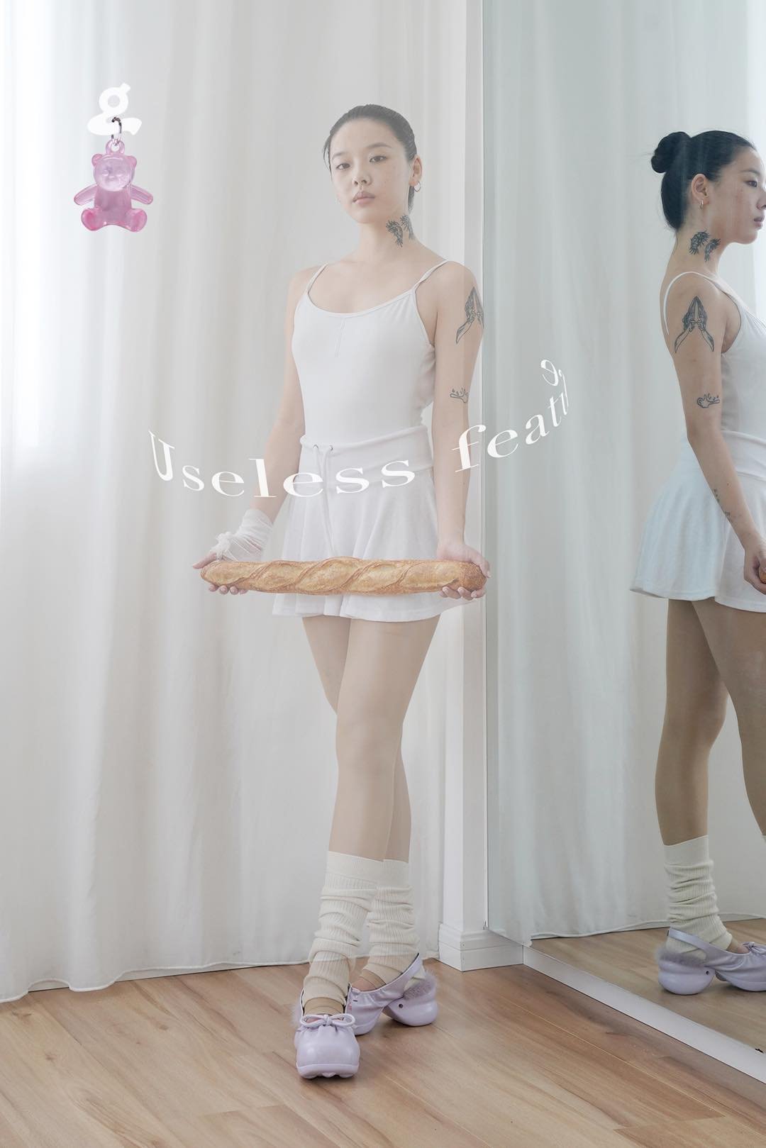 Image of Purple Sheepskin Platform Sandals 'Ballerina'