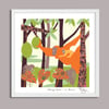 Orang Utan + Durian - Jungle Animals Prints - Nursery Print - Children Room - Vanilla