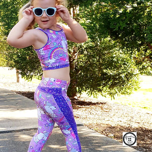 Image of Girls Active Wear Set (Top and Bottom)