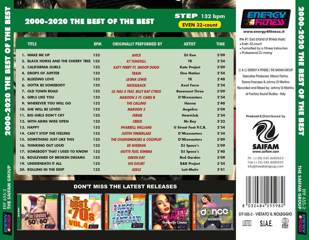 EFF655-2 // 2000-2020 THE BEST OF THE BEST (MIXED CD COMPILATION 132 BPM)