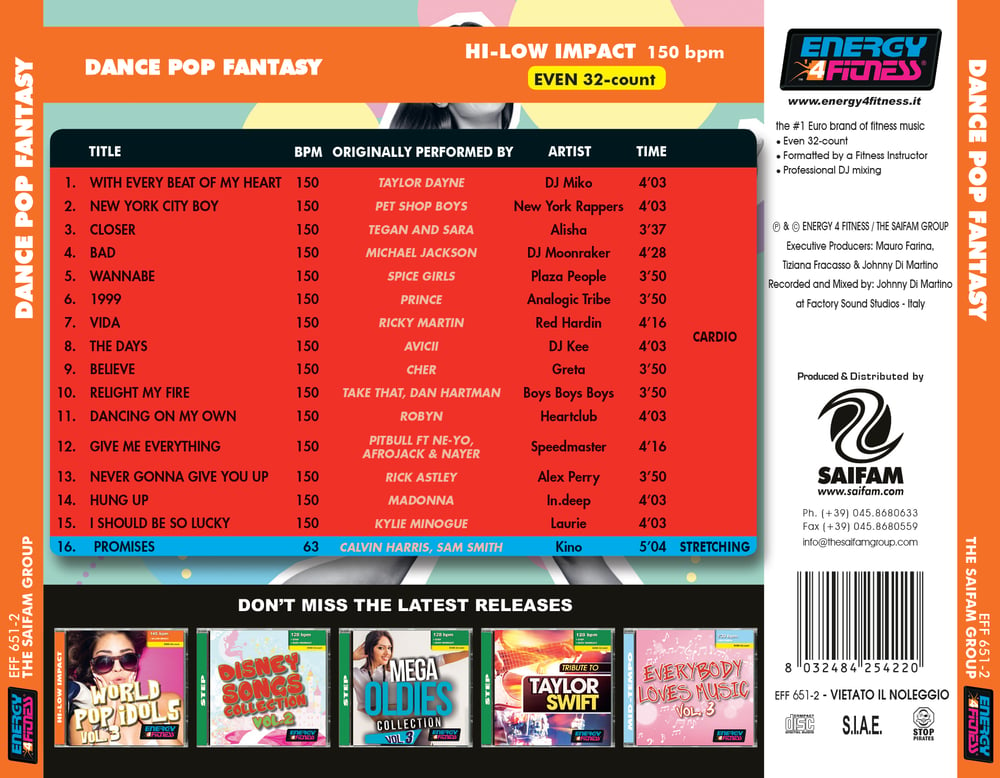 EFF651-2 // DANCE POP FANTASY (MIXED CD COMPILATION 150 BPM)