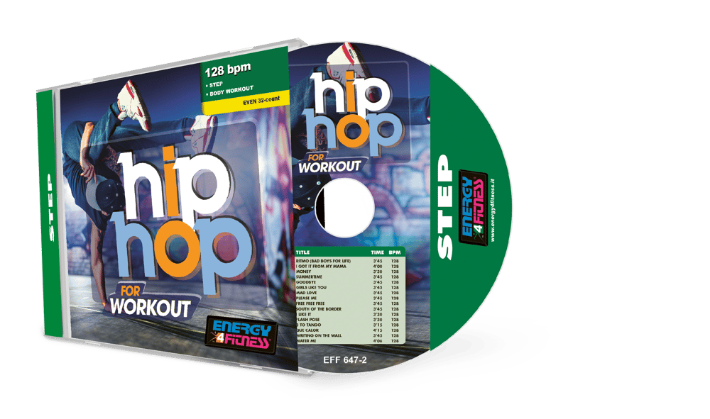 EFF647-2 // HIP HOP 4 WORKOUT (MIXED CD COMPILATION 128 BPM)