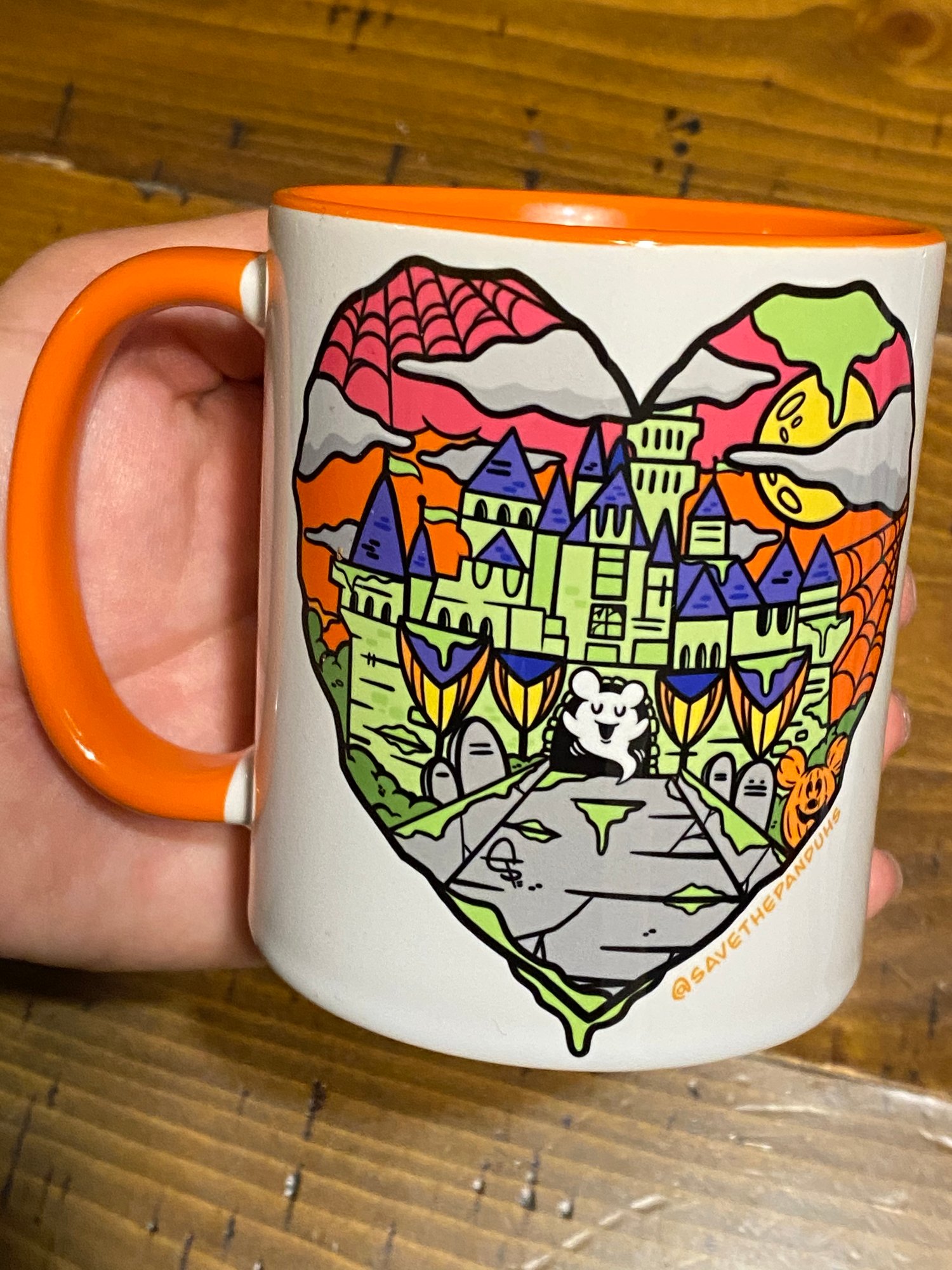 Halloween Castle Orange Mug