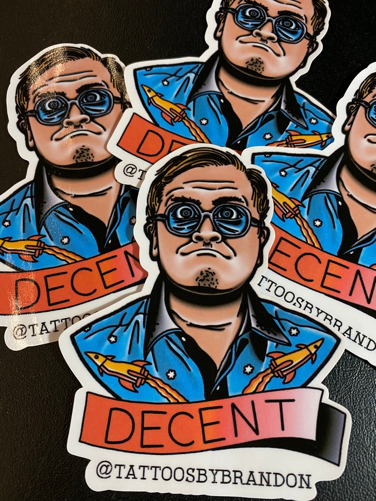 Image of Decent tattoos by Brandon single sticker 