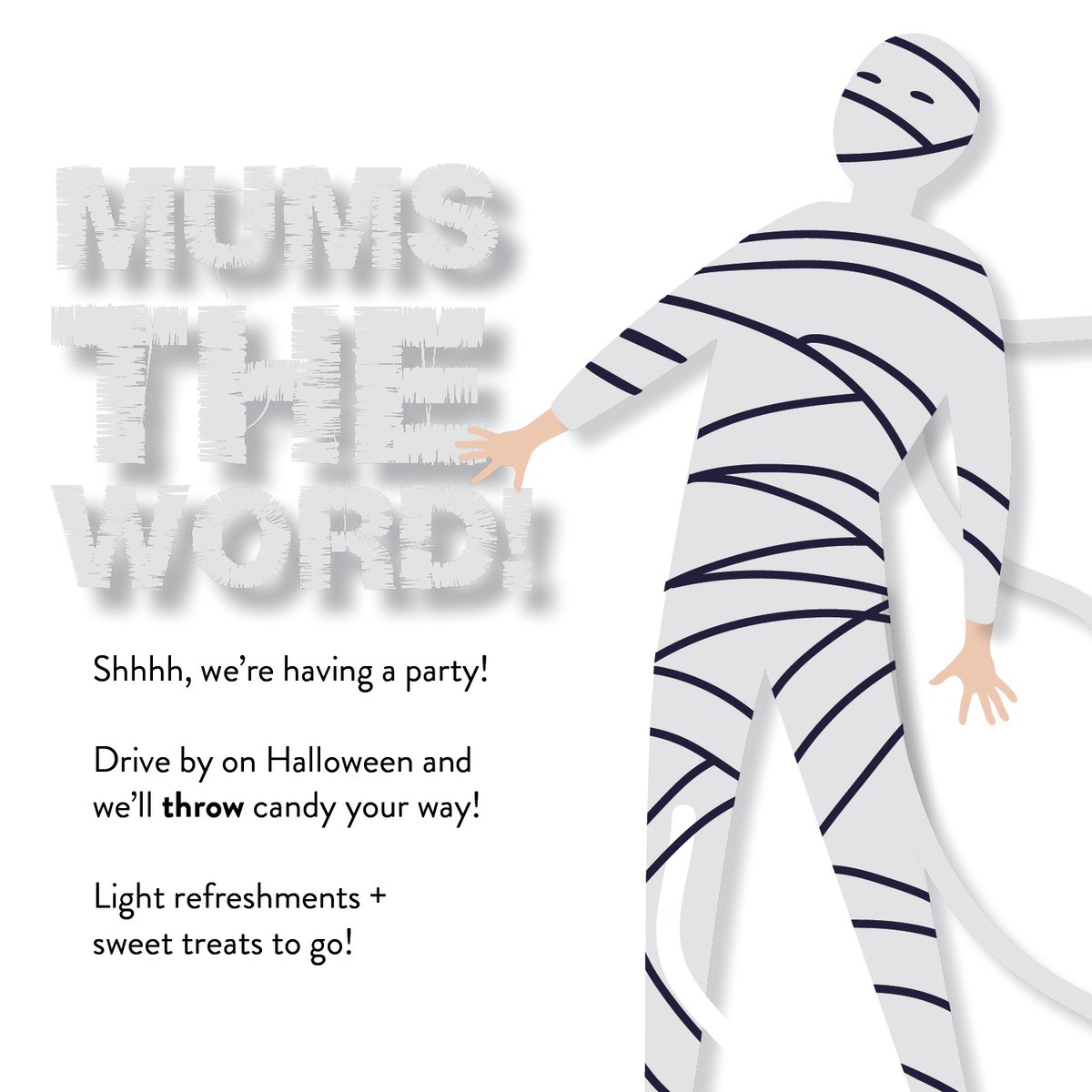 Mums the word Halloween Invitation