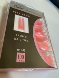 Pink Pearly Nail tips 