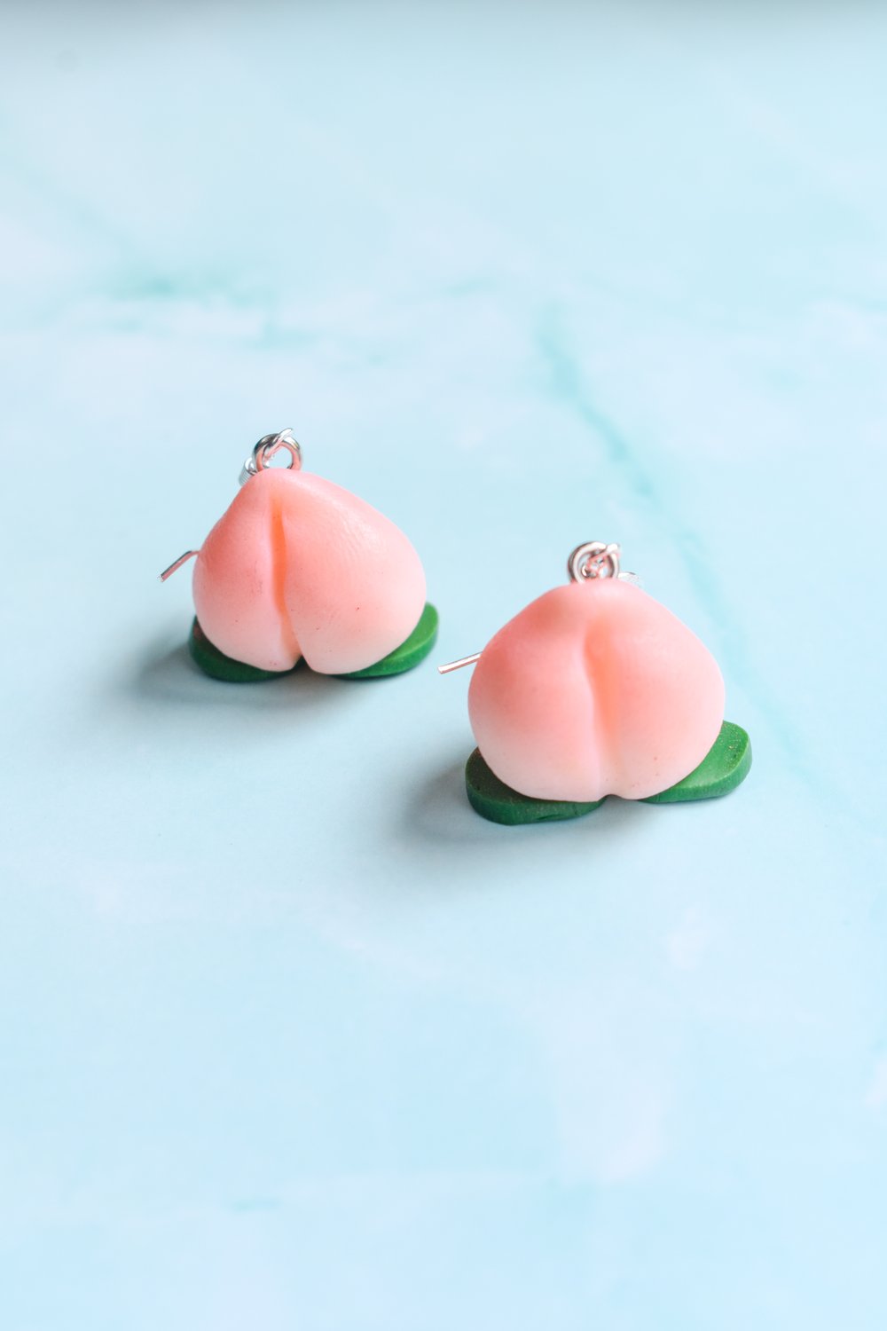 Image of Peach Hook Earrings