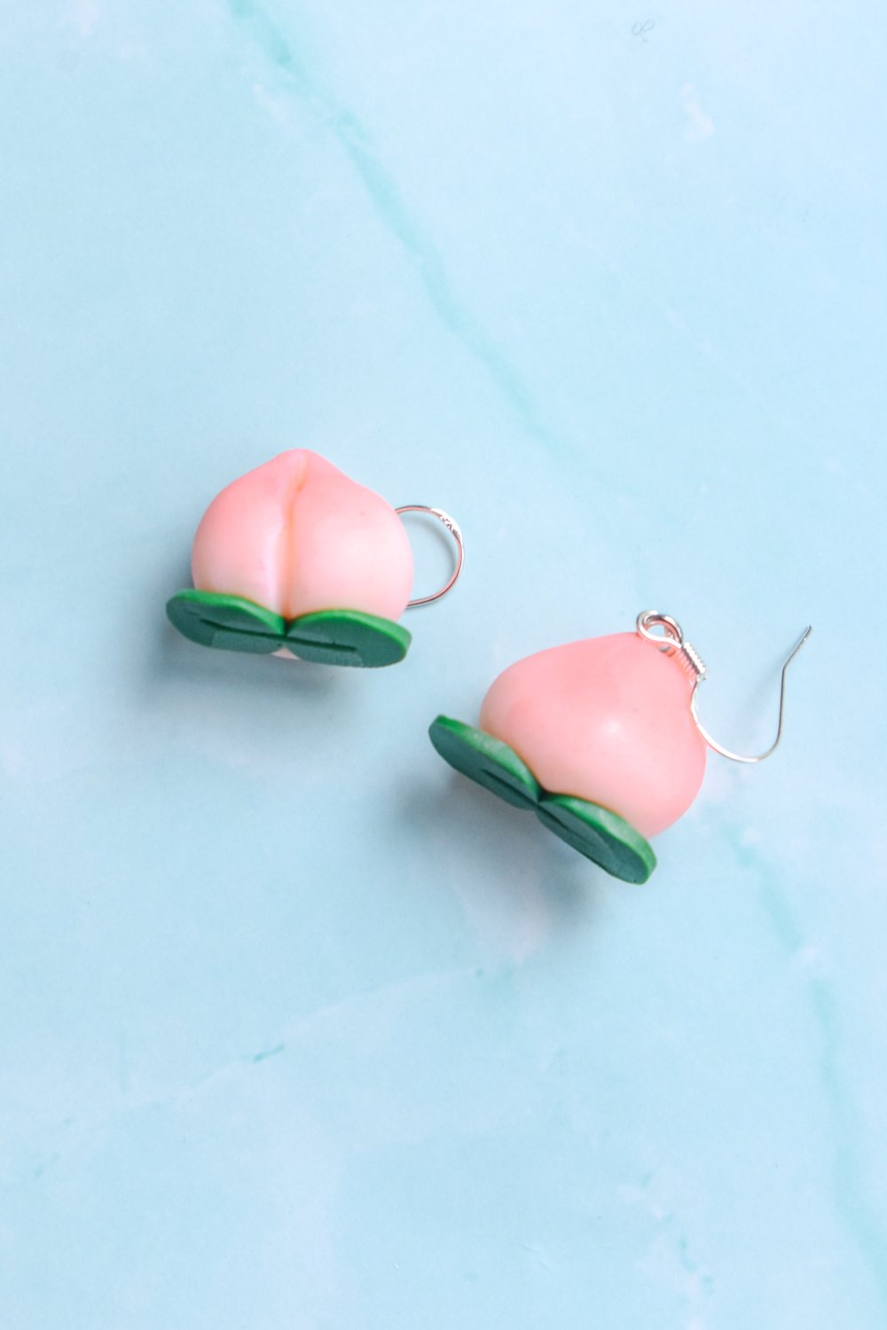 Image of Peach Hook Earrings