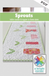 Image 1 of Sprouts Table Runner and Topper pattern - PDF version