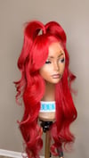*PRE-ORDER* RED 26” 13x4 TRANSPARENT LACE FRONTAL WIG