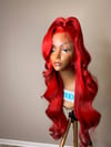 *PRE-ORDER* RED 26” 13x4 TRANSPARENT LACE FRONTAL WIG
