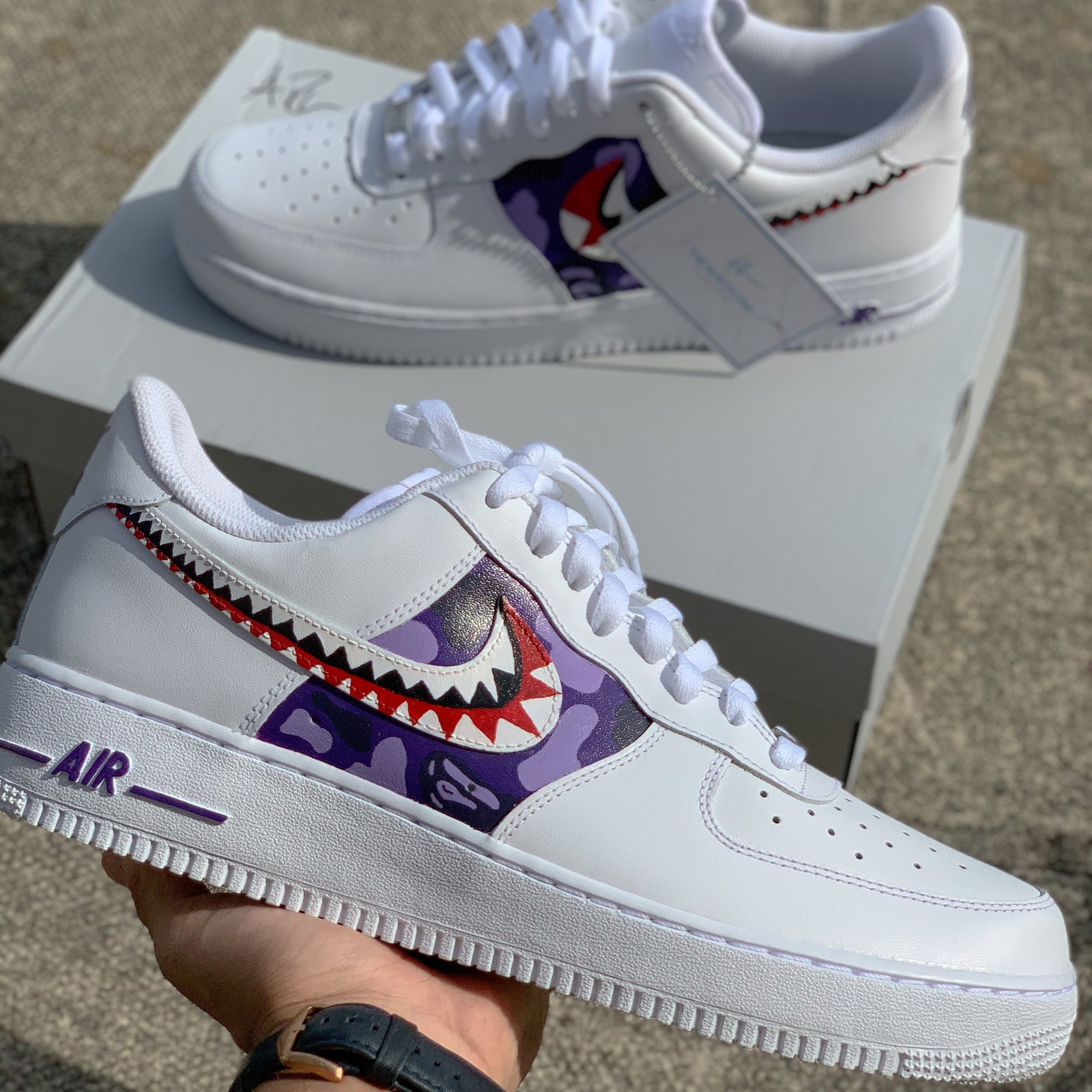 purple bape af1