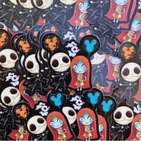 Jack and Sally Balloon Sticker 