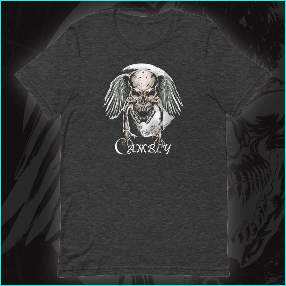 Winged Skull Tee (Dark Grey Heather)