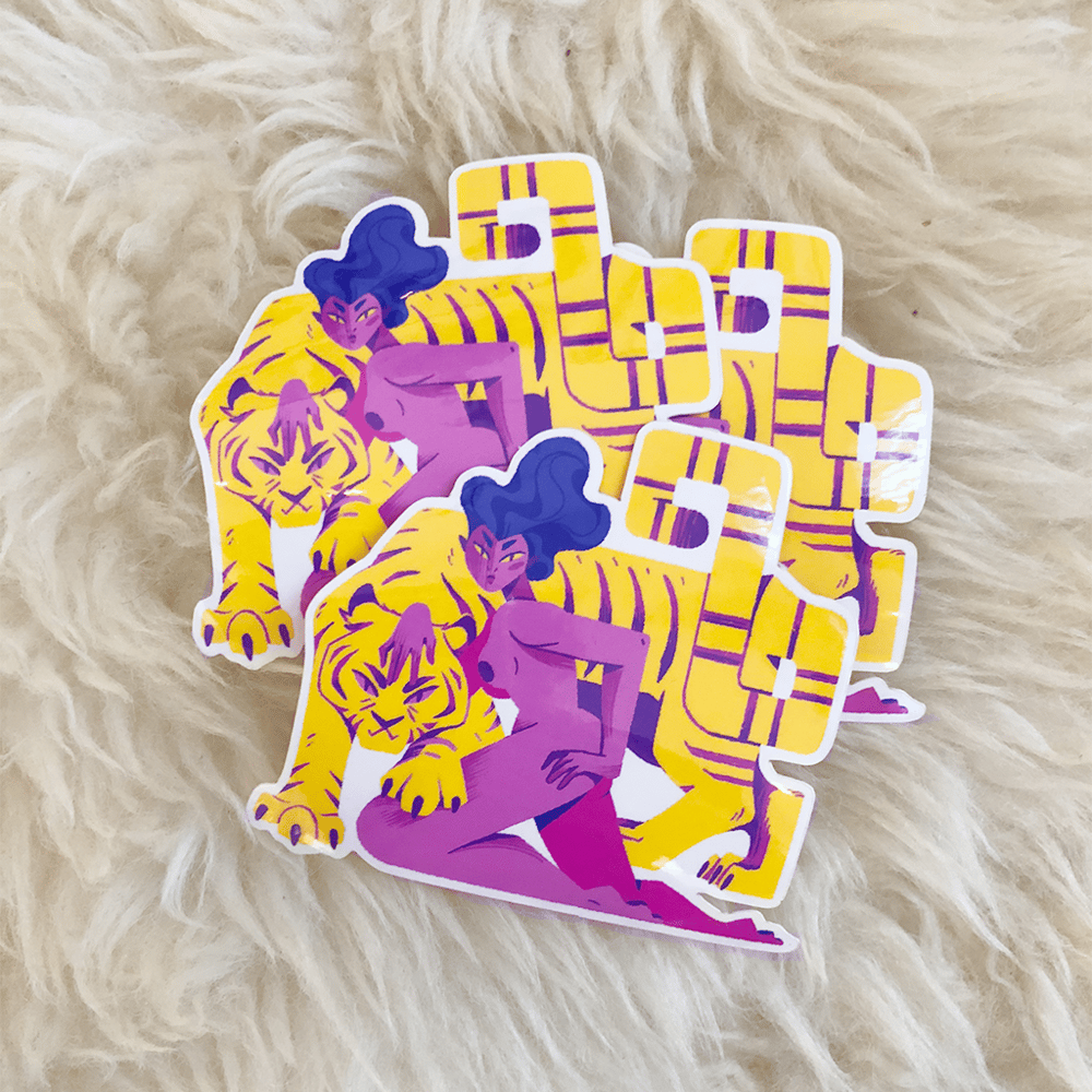 Tiger Girl Sticker