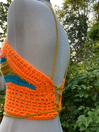 Image 3 of Wavy Crochet Rainbow Top