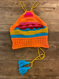 Image 5 of Wavy Crochet Rainbow Top