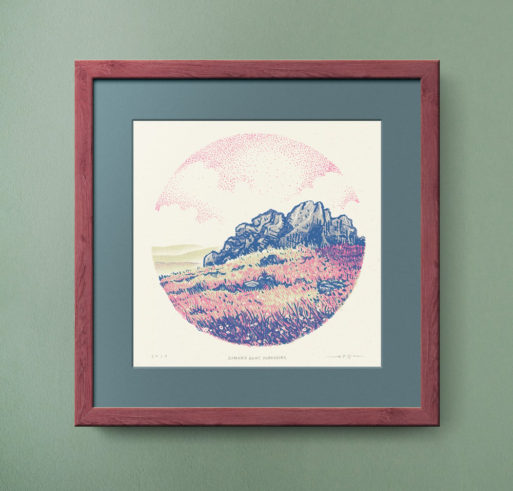 Image of Simon's Seat, Yorkshire - Silkscreen Landscape Print