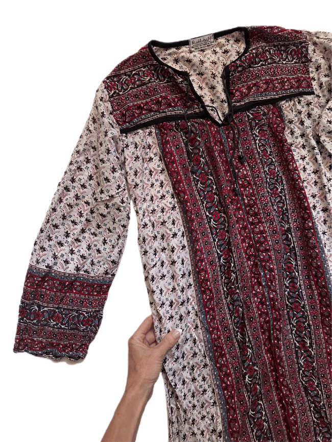 early 70s Indian cotton maxi dress 