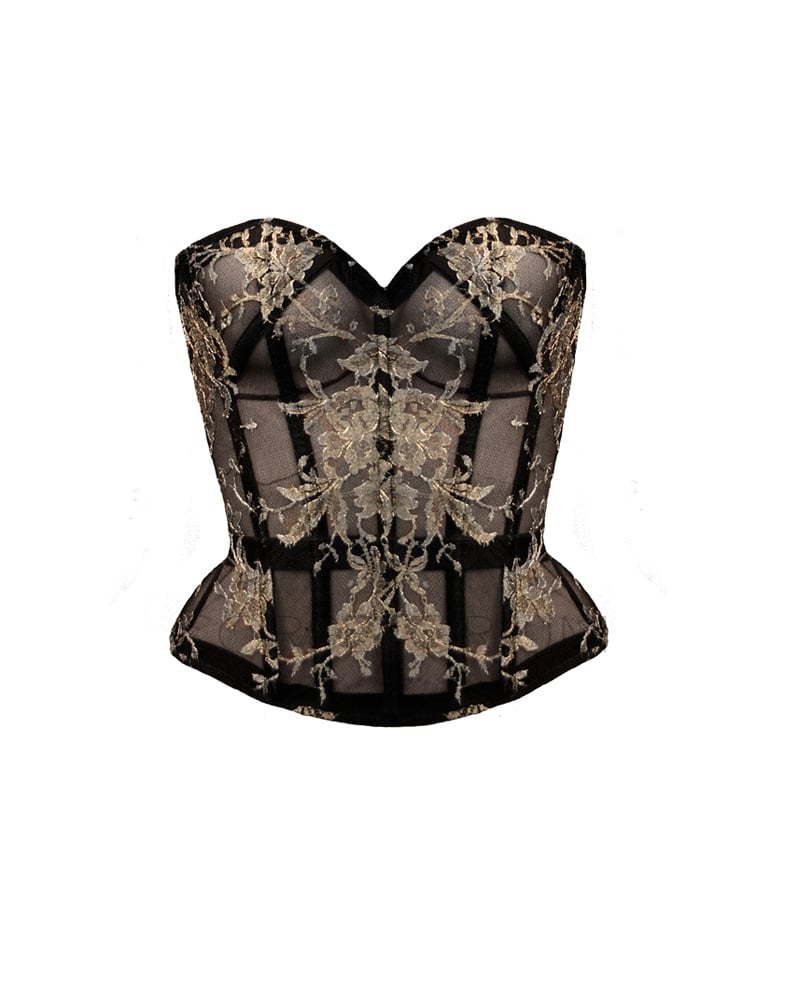 Image of ALTHEIA GOLD LACE CORSET