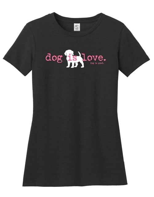 Image of T-SHIRT: DOG IS LOVE (WOMEN'S SHORT SLEEVE)