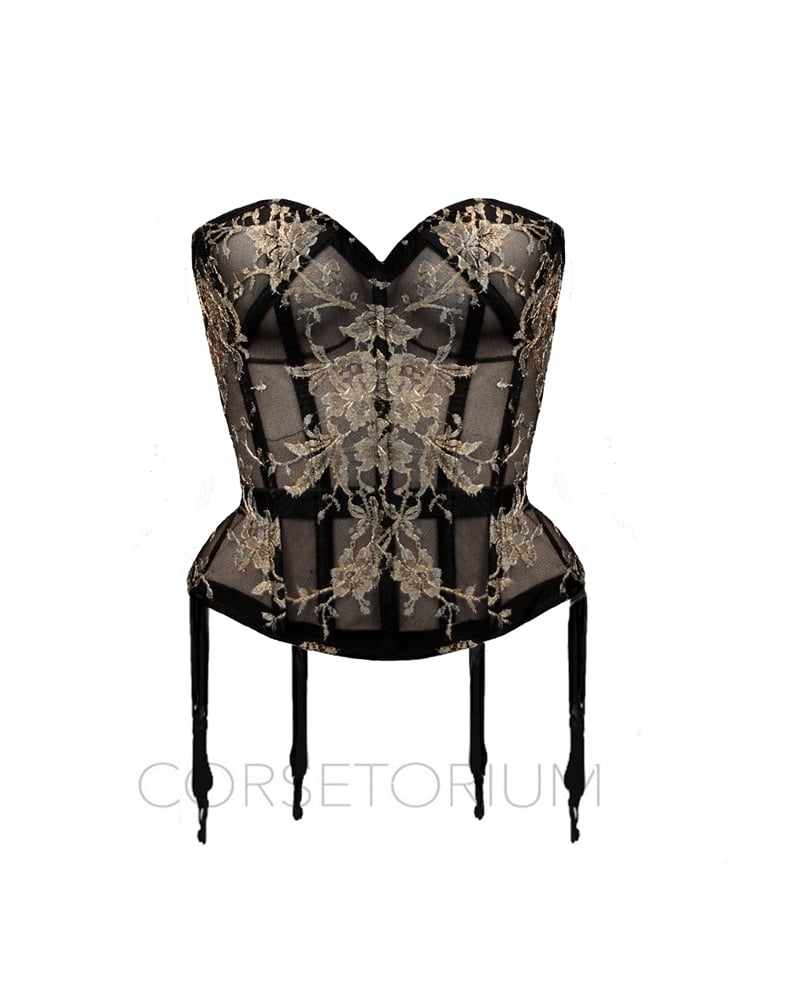 Image of ALTHEIA GOLD LACE CORSET