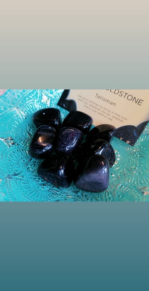 Image of Blue goldstone tumblestone 