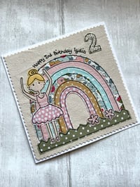 Image 1 of Ballerina And Rainbow Card