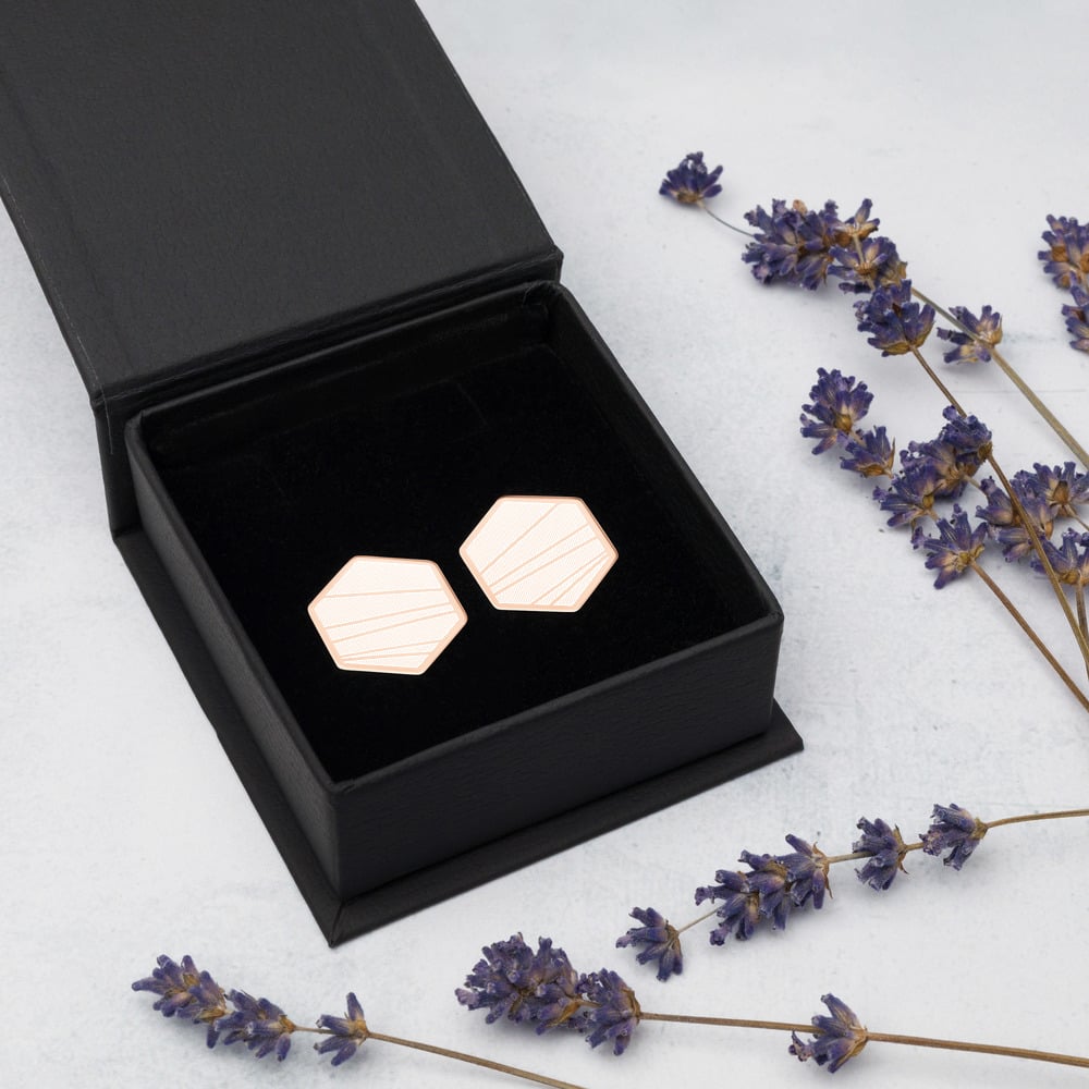 Image of Hexagon Stud Earrings