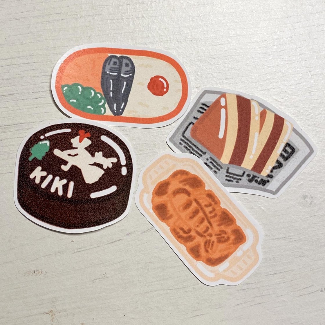 Image of studio ghibli food bujo stickers