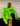Neon Slime Green Velvet Bat Wing Scrunchie 