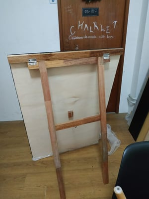 Large Frameless Wooden Standing Chalkboard 