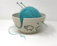 Image 2 of Sheep decorated Yarn bowl, Medium