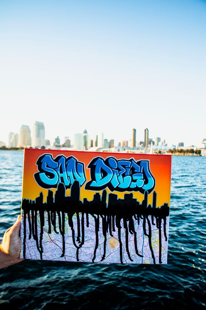 Image of San Diego Skyline Canvas 