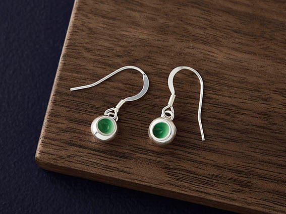 Enamel drop earrings