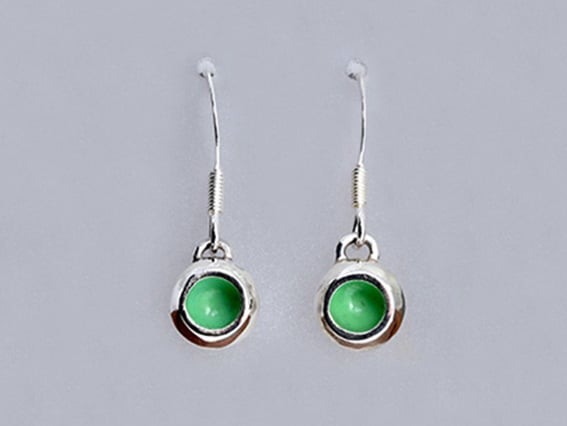 Enamel drop earrings