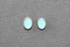 Enamel oval stud earrings