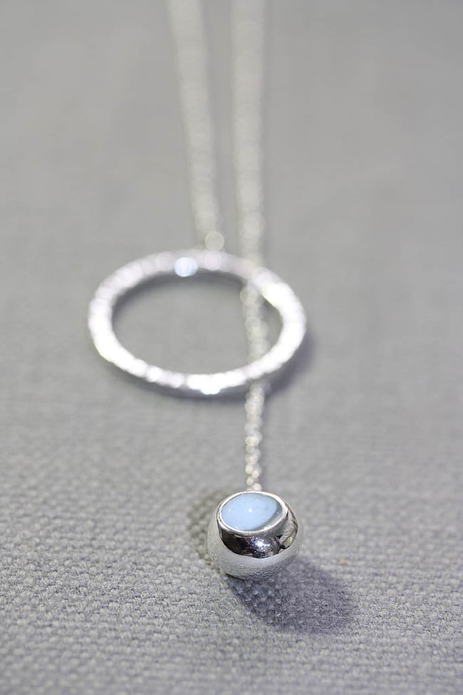 Enamel lariat necklace