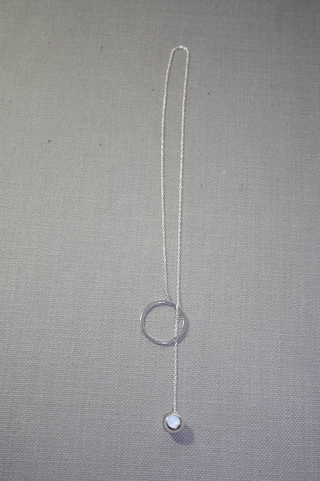 Enamel lariat necklace