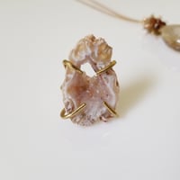 Image 2 of Sliced Agate + Brass Rings