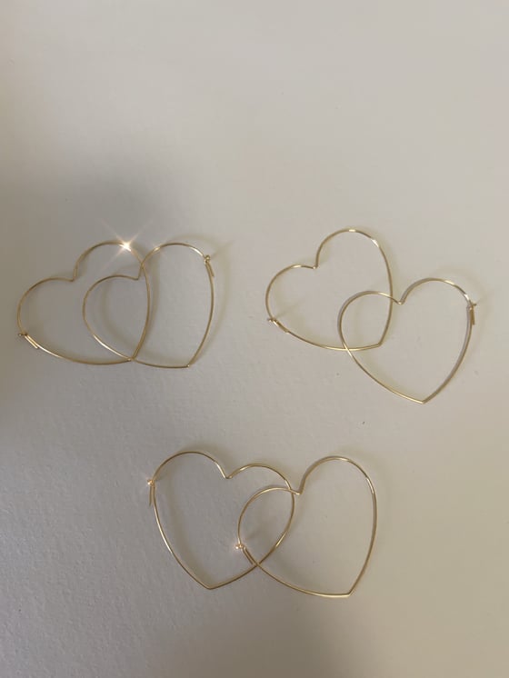 Image of -;- heart hoops -;-