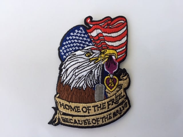 Image of Purple Heart Patriotic Eagle Patch