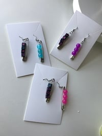 Safety Pin Earrings with Beads