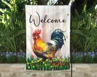 Image 1 of Farmhouse Animals Garden Flag 