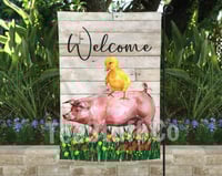 Image 5 of Farmhouse Animals Garden Flag 