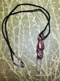 Image 2 of Electroformed Window Quartz Crystal Necklace