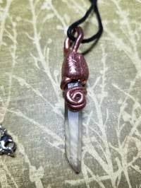 Image 3 of Electroformed Window Quartz Crystal Necklace