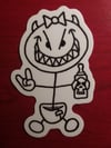Peanut White Sticker