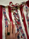 late 1960s union jack British lace up trousers 