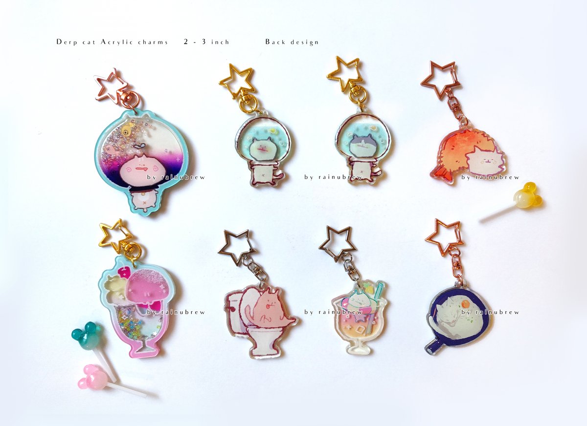 Image of Derp Kawaii Cats | 2 inch charms